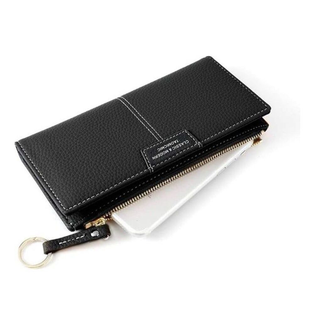 Slim Minimalist ID/Credit Card Holder RFID Blocking Long Bifold